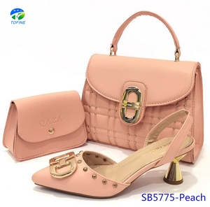 Chaussures élégantes <span class=keywords><strong>de</strong></span> qualité supérieure <span class=keywords><strong>de</strong></span> 2,4 pouces avec sac assorti et pochette - Product Image 3
