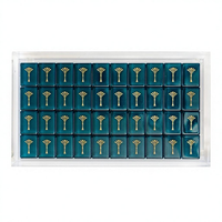 Jeu de tuiles de mahjong en acrylique personnalisé, moderne et portable, 160 tuiles, thème Pêche Américaine et Lagune Bleue, Table de jeu de mahjong, Tables de mahjong
