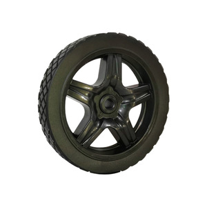 Nouvelle roue de chariot industrielle à roulement fixe en caoutchouc massif de 12 pouces pour chariot à outils - Product Image 4