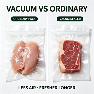 Vacuum Food Storage Bag Resealable <b>Plastic</b> Packaging Pouch for Meat Chicken Cooking <b>Kitchen</b> Storage - Product Image 4