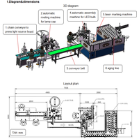 Machine d'assemblage automatique d'ampoules DSHH E27 2000W Garantie 1 an 220V 660kg Largement utilisée et à performance stable