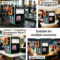 Distributeur automatique de protéines en poudre avec écran tactile de 18,5 pouces et 4 réservoirs de matériaux pour un mélange automatique et une utilisation en centre de remise en forme autonome