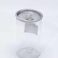 Bouteilles et canettes transparentes jetables en PET pour boissons gazeuses, bubble tea, café et jus, avec fermeture à anneau de tirage – Prix de gros usine