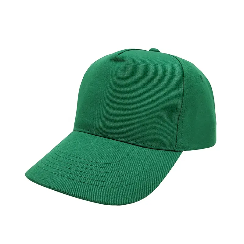 Factory low price custom polyester green baseball cap men's fitted stock baseball hat