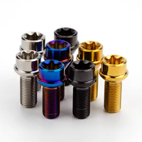 Baut Roda Titanium Alloy Penjualan Langsung Pabrik Kepala Torx Kelas 4.8 & 6.8 Finishing Polos