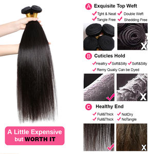 Lots de Cheveux Humains Raides de Fabrique en Gros, 100% Cheveux Vierges Naturels, 10~30 Pouces, Prêts à Expédier - Product Image 4