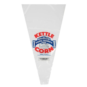 Customized Printed CPP V Shape Candy Bags Plastic Cone Popcorn Bags