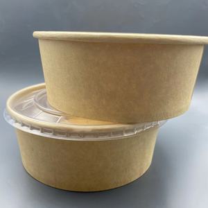 Ensaladeras de papel Kraft impermeables desechables al por mayor con tapa, ecológicas para llevar para <span class=keywords><strong>sushi</strong></span>, aperitivos, pan, pizza, sándwich - Product Image 1