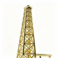 Trofeo de Modelo de Edificio, Personalizado para Graduación, Decoración Metálica de Sobremesa, Grabado, Deportivo, Chapado en Oro, Arte Popular, Soporte para Medallas, Pulido