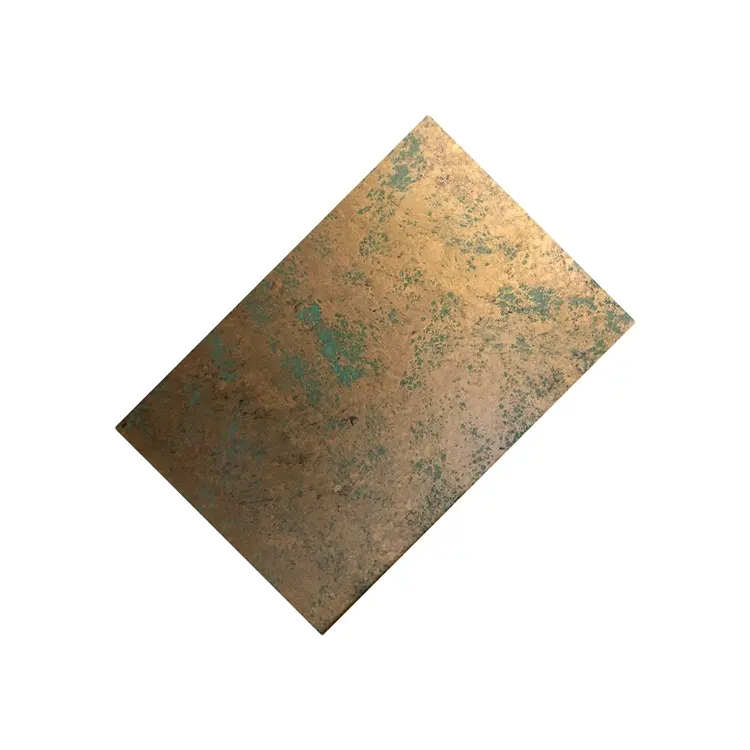 アンティークブロンズカラーステンレス鋼板カラー銅真ちゅうコーティングクラッド装飾シート304金属プレート