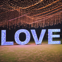 Lettres de chapiteau néon LED RVB Déco 3D pour les mariages et divers paramètres pour les décorations de parc d'hôpital de taxi de compagnie de voiture