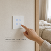 Interrupteurs de lumière de type 86 de haute qualité, standard européen, avec logo personnalisé, interrupteur Zigbee, surface en verre mat sans doigts