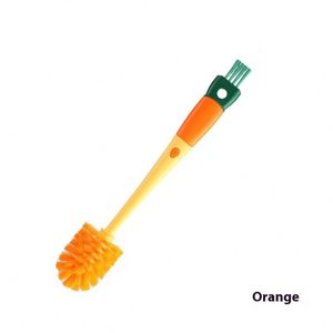 Upgraded 5-in-1 Household Multifunctional Plastic Cup <b>Brush</b> Long Handle Carrot & Bottle <b>Cleaning</b> Creative Design - Product Image 6