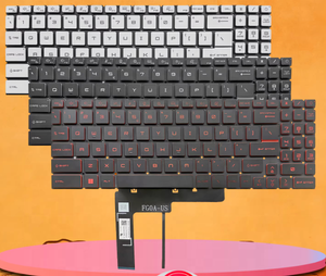 Nuevo teclado US SP GR para <span class=keywords><strong>MSI</strong></span> GF66 MS-1582 GF76 GL76 <span class=keywords><strong>GL66</strong></span> MS-17L1 MS-17H3 retroiluminado en rojo - Product Image 5