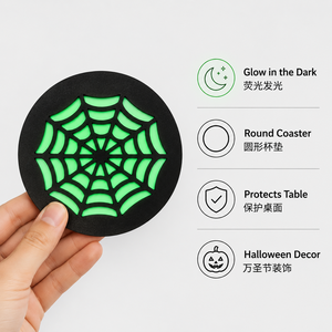 Ensemble de sous-verres Halloween à découpes lumineuses effrayantes - Product Image 5