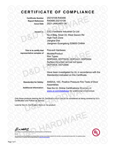 ANSI Lớp 1 Thép Không Gỉ UL10C UL305 Được Liệt Kê Lửa Đánh Giá Phần Cứng Vertical Rod <span class=keywords><strong>Panic</strong></span> Thiết Bị Thoát Cho Cửa Đôi - Product Image 4