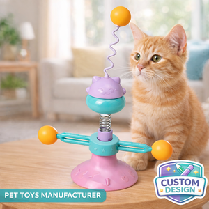 Juguete <span class=keywords><strong>de</strong></span> Entretenimiento para Gatos <span class=keywords><strong>de</strong></span> Interior con Soporte <span class=keywords><strong>de</strong></span> Succión <span class=keywords><strong>de</strong></span> Bobina Elástica y Brazos Oscilantes Equilibrados para Ejercicio Activo Felino - Product Image 1