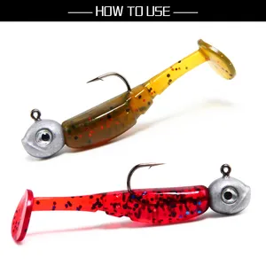Spinpoler Ajing Soft Baits 3.5cm Esche Artificiali per la Pesca a Roccia in PVC con Coda a T, Swimbait Wobblers Drop Shot Mini Shad per Ocean <span class=keywords><strong>Rockfish</strong></span> - Product Image 4