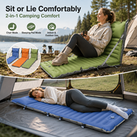 Matelas de camping gonflable réglable en TPU et nylon, imperméable et portable, pour tente, stade et activités de plein air