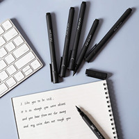Stylos feutre séchage rapide sans frottis stylos à pointe fine noir pour stylos de journalisation biblique et marqueurs de planificateur