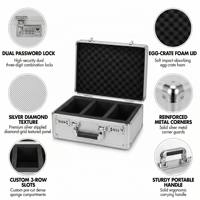 Mallette à outils personnalisée pour cartes de sport mallette de rangement PSA en alliage d'aluminium cadre métallique boîtier en aluminium rigide OEM pour P-S-A de cartes BGS CGC