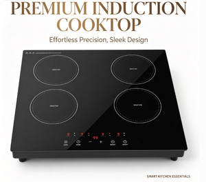 Table de cuisson à <span class=keywords><strong>induction</strong></span> commerciale 4 brûleurs, 1800W+1800W+1000W+1000W, Vitroceramique, Minuterie et verrouillage enfant, Sûr et efficace - Product Image 4