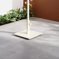 Base de parapluie personnalisée JH-Mech 25 LBS avec bouton rotatif manuel, plaque carrée solide, patin antidérapant en caoutchouc dissimulé, base de parapluie en métal