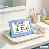 Reloj Electrónico ZKM de 7 Pulgadas HD con Versión de Voz para Niños, Reproducción de Video (MP4/AVI) y Sistema de Soporte para MP3