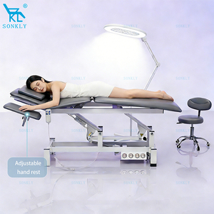 SONKLY Source Factory <span class=keywords><strong>Table</strong></span> de massage et de soins esthétiques <span class=keywords><strong>professionnelle</strong></span> électrique à trois sections, à deux moteurs et à jambes séparées - Product Image 5