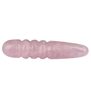 Atraente Cristal de Quartzo Rosa Natural em Forma de Pênis, Esculturas de Falo, Varinha Massageadora - Product Image 4