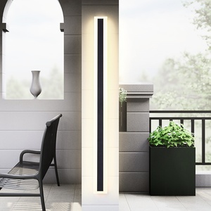 Lámpara <span class=keywords><strong>de</strong></span> Pared LED Moderna para Exteriores, 110V 220V, <span class=keywords><strong>Tira</strong></span> Lineal, Luz Cálida 3000K, Base <span class=keywords><strong>de</strong></span> Hierro, para Jardín - Product Image 5