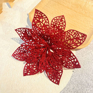 Guirnalda Decorativa de Flores Navideñas Artificiales de 15 cm, Hueca, de Alta Calidad, Ecológica, No Tóxica, Irrompible - Product Image 3