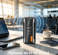 Hotspot Móvil Global 4G WiFi6 ASR1803, Compatible con ESIM VSIM Internacional, 10 Usuarios, Router LTE de Bolsillo de 8000/10000mAh