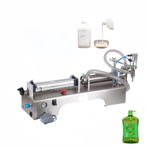 Machine de remplissage semi-automatique pour huile, shampoing, lotion, parfum, miel, gel désinfectant pour les mains, liquides en bouteilles plastiques ou en verre - Product Image 3