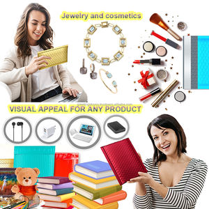 Thickened Colorful Silvery Laser Coating Non-Toxic 0.5 Mil Thick Silk Screen Printed Bubble Bag 25X30+4CM Air Express Beauty Bag - Product Image 4