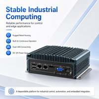 Caja de Control Robusta con Doble LAN, 2 COM, USB, HD, VGA, SSD para Visión Artificial, Compatible con Windows y Linux, Mini PC Industrial