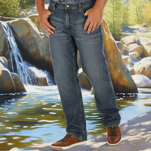 สำหรับทุกเพศกางเกงยีนส์ฟอกวินเทจสีทึบทรงหลวมดีไซน์ยาวมีซิปมีกระเป๋ากระดุมปิดฤดูร้อน - Product Image 3