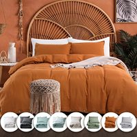 Ensemble de literie moderne King Size 4 pièces évacuant l'humidité Cool French Linen housse de couette