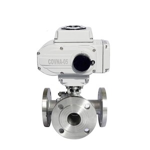 COVNA DN500 Válvula de bola de 20 pulgadas de 3 vías tipo V con actuador de alta regulación - Product Image 1