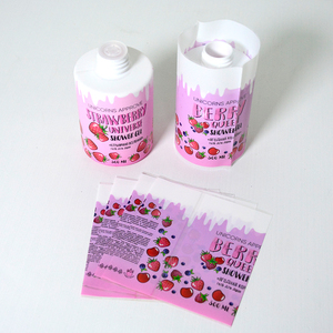 Botella de manga retráctil impresa Etiqueta de envoltura retráctil personalizada Botella de embalaje de bebidas de jugo Etiqueta termorretráctil - Product Image 3