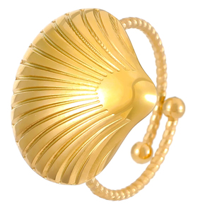 Oceaanstijl 18K Vergulde Dieren Ontwerp Groothandel Rvs Sieraden Shell Krab Zeester Schildpad Vogel Vinger Ringen Vrouwen - Product Image 6