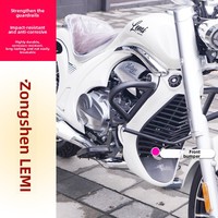Nouvelles barres de protection moteur, glissières de cadre avant à visser, compatibles Zongshen Cyclone LEMI 125, en acier au carbone chromé, robustes