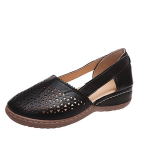 Sandales <span class=keywords><strong>compensées</strong></span> décontractées pour femmes, grande taille, en polyuréthane, style espadrille, à bout ouvert, design ajouré, couleur unie, collection été 2026, en stock transfrontalier - Product Image 5