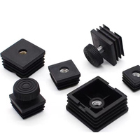 Embouts carrés de haute qualité pour tubes avec filetage M8, bouchons de tube, vis d'extrémité, écrous, inserts de tube carrés filetés M8 pour meubles