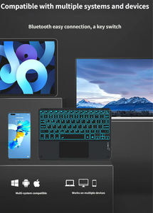 <b>10</b> <b>Inch</b> Wireless Keyboard Touchpad Backlight Slim Wireless Computer Keyboard Slim Rgb Wireless Gaming Keyboard - Product Image 3