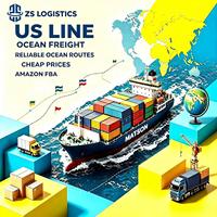 Transport maritime US ZS LOGISTICS LCL+Express Service porte-à-porte Itinéraires stables Expédition maritime économique Assurance des marchandises Assistance 24/7