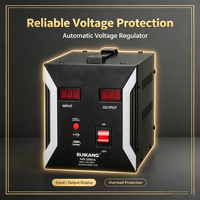 Régulateur de tension monophasé robuste AC 220V avec enroulement en aluminium, affichage numérique, large plage d'entrée, protection contre les surcharges et contrôle par relais