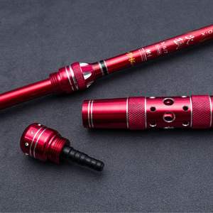 Taiwan Design OEM ODM Solid Ultra <b>Light</b> Weight Large Carbon Fiber Collapsible Telescopic Shrimp Surf Rod DK Model 1.8-2.1-2.4 - Product Image 5