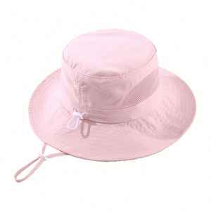 2025 New High Quality Summer Outdoor Fisherman Hat for Children Kids <b>Sunscreen</b> Fast Dry Breathable Beach Sun Bucket Hat - Product Image 5