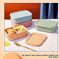 Nouvelle arrivée Boîte à lunch bento réutilisable à 3 compartiments pour enfants Boîte à lunch scolaire en silicone de qualité alimentaire